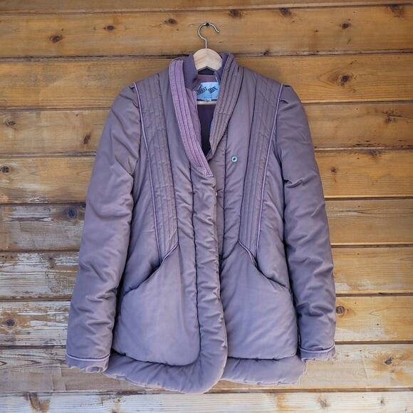 Vintage Current Seen Purple Coat Corduroy Lined S - Picture 1 of 5